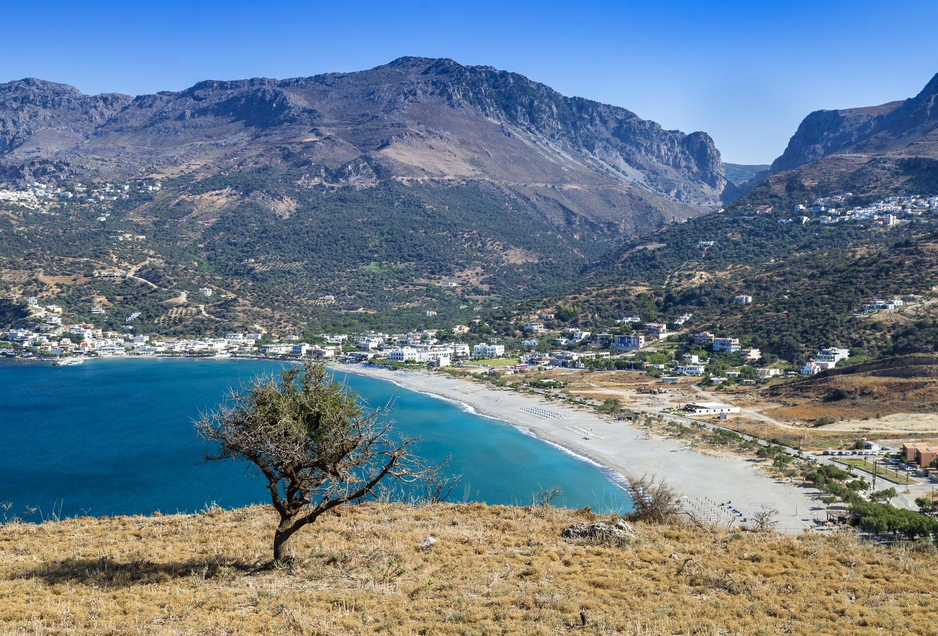 Plakias Bay in Crete view from above